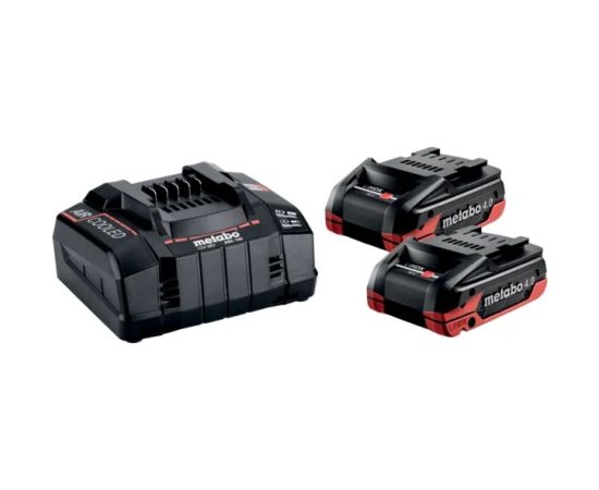 Piederumu komplekts Metabo Basic set 2; 18 V; 2x4,0 Ah akum. Akumulatori