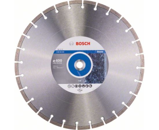 Dimanta griešanas disks Bosch PROFESSIONAL FOR STONE; 400 mm Dažādi diski