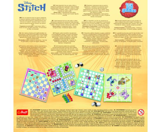 TREFL DISNEY STITCH Комплект настольных игр 15 в 1 Galda spēles