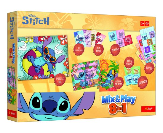 TREFL DISNEY STITCH 8in1 Mix&play набор настольных игр Galda spēles