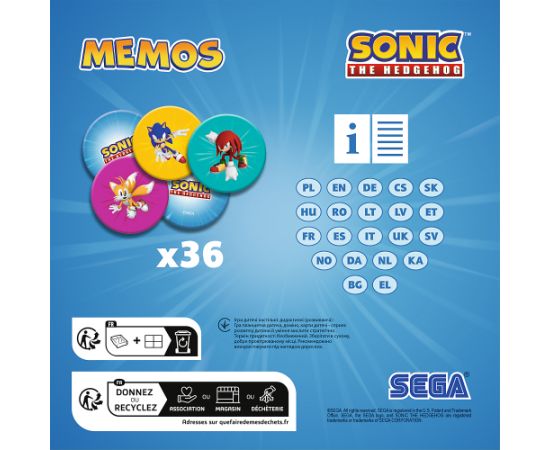 TREFL SONIC THE HEDGEHOG Memo 36 Sonic Galda spēles