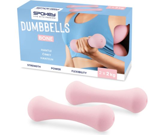 Neoprēna hanteles komplekts Spokey BONE 2x2 kg Hanteles  un  komplekti 