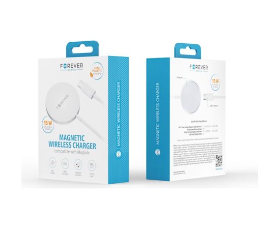 Forever MAWC-100 Magnētiskais Bezvadu Lādētājs 15W Bezvadu telefonu lādētāji