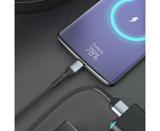 3mk Hyper kabelis N-SERIES USB-A | MicroUSB 1m 5V|2.4A 12W | melns Data USB kabeļi