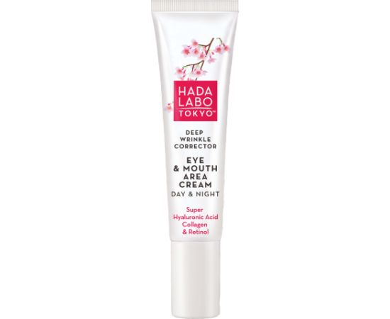Hada Labo Tokyo, Hada Labo, Hyaluronic Acid & Collagen, Anti-Wrinkle, Day & Night, Eye Cream, 15 ml Dekoratīvā kosmētika