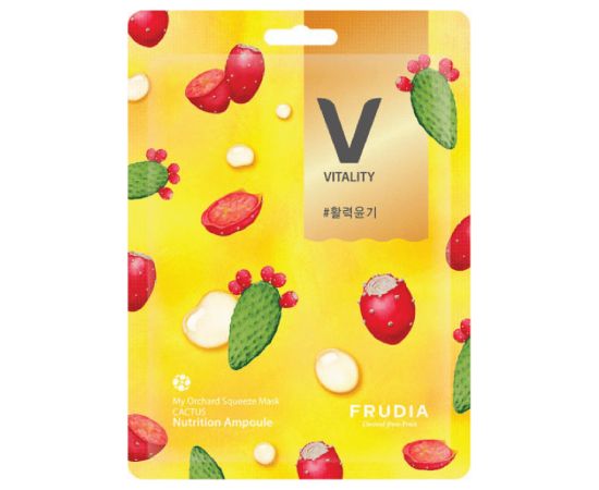Frudia, My Orchard, Cactus, Nutritive, Sheet Mask, For Face, 20 ml Sejas kopšana