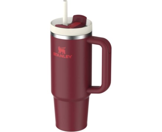 Stanley Термокружка с трубочкой The Quencher H2.O FlowState Tumbler 0,89 л, темно-красная Термо кружки