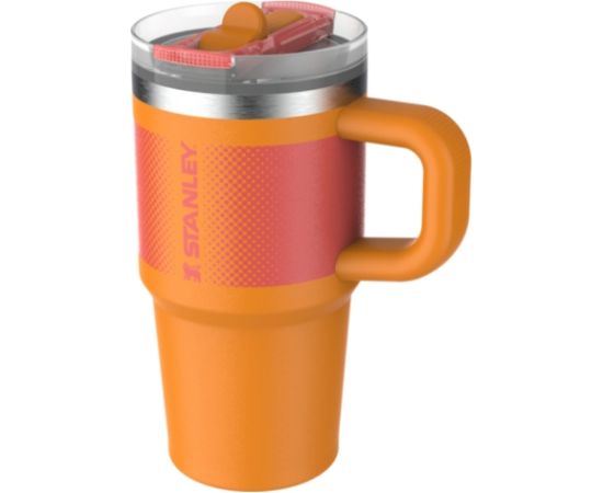 Stanley Термокружка с трубочкой The Quencher ProTour Flip Straw Tumbler 0.59L оранжевого цвета Термо кружки