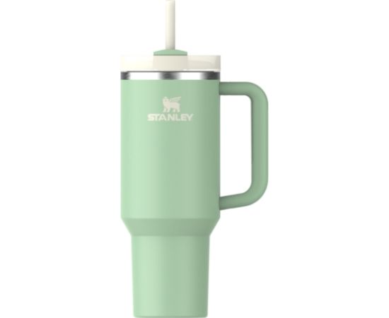 Stanley Термокружка с трубочкой The Quencher H2.O FlowState Tumbler 1,18 л фисташкового цвета Термо кружки