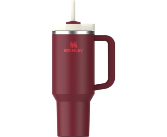 Stanley Термокружка с трубочкой The Quencher H2.O FlowState Tumbler 1,18 л, темно-красная Термо кружки