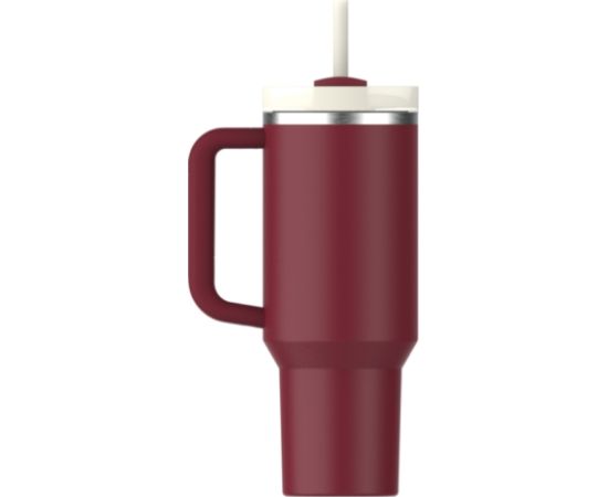 Stanley Термокружка с трубочкой The Quencher H2.O FlowState Tumbler 1,18 л, темно-красная Термо кружки