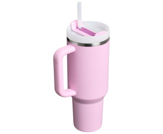 Stanley Термокружка с соломинкой The Quencher H2.O FlowState Tumbler 1,18 л розовая Термо кружки