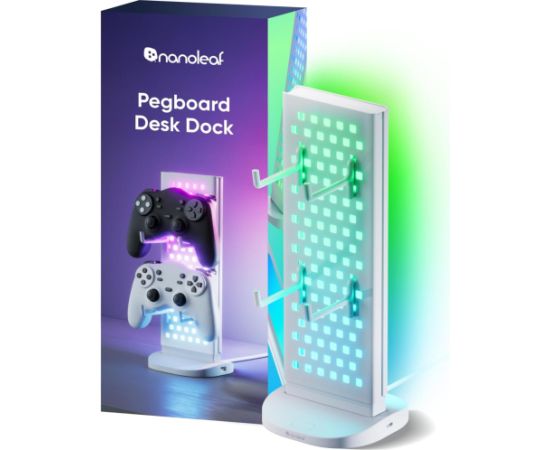Nanoleaf Pegboard Desk Dock, White 15 W RGB Dekoratīvais apgaismojums 