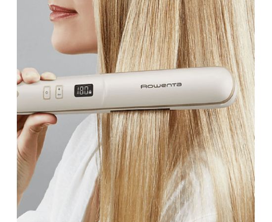 Rowenta Hair Straightener SF4633F0 Express Shine Ceramic heating system Ionic function Temperature (max) 210 °C Number of heating levels 8 Beige Matu taisnotāji