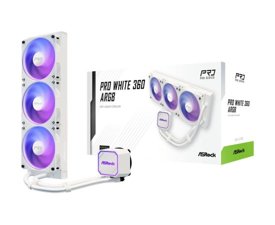 Chłodzenie ASRock Pro White 360 ARGB Охлаждение процессора