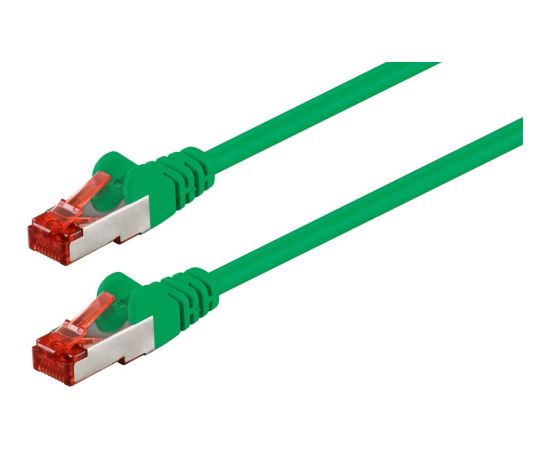 Goobay CAT 6 savienojuma kabelis S/FTP (PiMF), zaļš, 1,5 m - CU Dažādi vadi