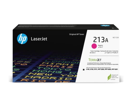 HP 213A (W2133A) Toner Cartridge, Magenta Tintes printeru izejmateriāli