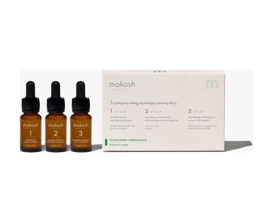 MOKOSH_Pokrzywa z miętą, trzyetapowy zabieg stymulujący odnowę skóry 3x7ml Духи и косметика