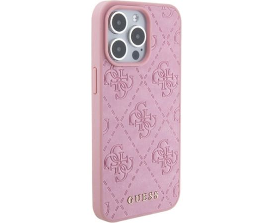 Guess Leather 4G Stamped Back Case Aizsargapvalks Priekš Apple iPhone 15 Pro Max Neoriģinālie Maciņi