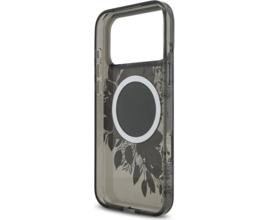 Guess IML Flowers Strap MagSafe Viedtālruņa Maciņš priekš Apple iPhone 17 Pro Max Neoriģinālie Maciņi