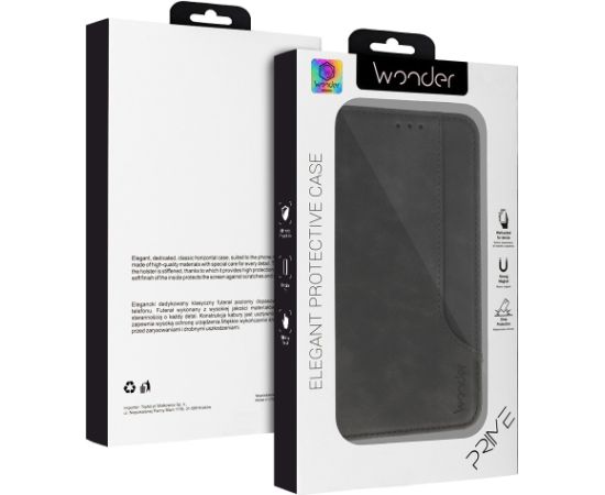 OEM Wonder Prime maciņš priekš Samsung Galaxy S23 melns Neoriģinālie Maciņi