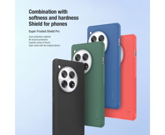 Nillkin Super matēts PRO maciņš priekš OnePlus 12 melns Neoriģinālie Maciņi