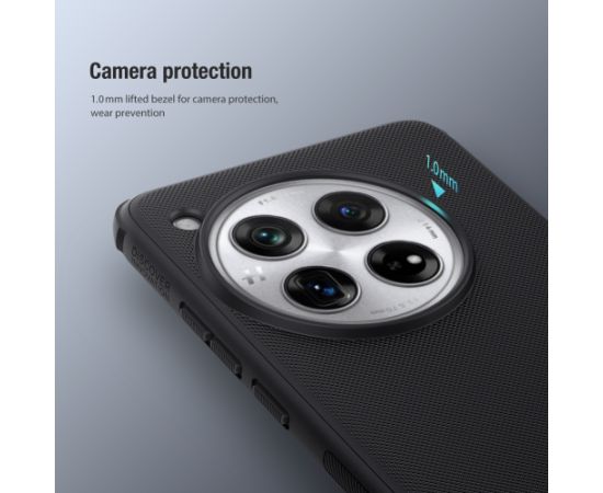 Nillkin Super matēts PRO maciņš priekš OnePlus 12 melns Neoriģinālie Maciņi