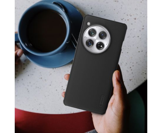 Nillkin Super matēts PRO maciņš priekš OnePlus 12 melns Neoriģinālie Maciņi