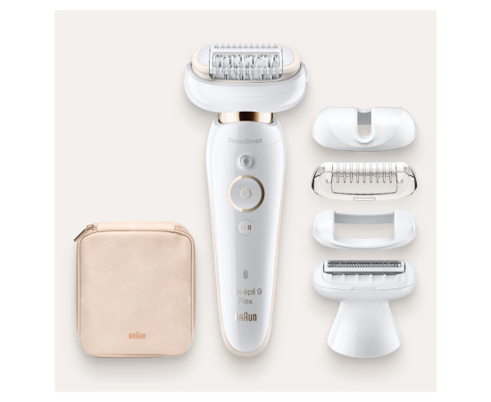 Braun Silk-épil 5-030, epilator (white/pink, bikini trimmer, shaving attachment, trimmer attachment, + entry-level attachment for sensitive areas) Epilatori, bikini trimmeri, sieviešu skuvekļi