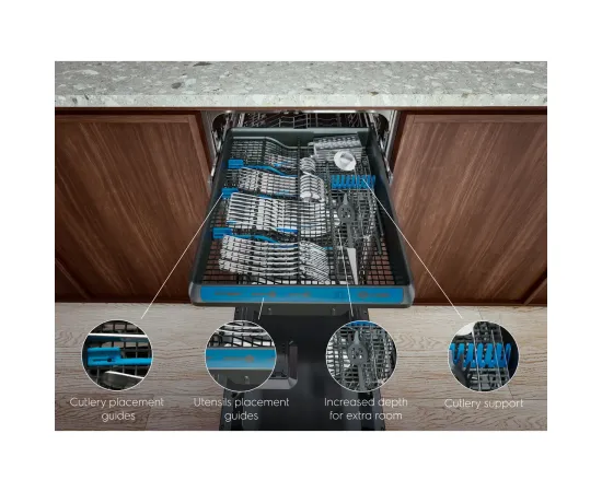 Electrolux EEG63430L trauku mazgājamā mašīna, iebūvējama 45cm GlassCare MaxiFlex Trauku mašīnas, iebūvējamas