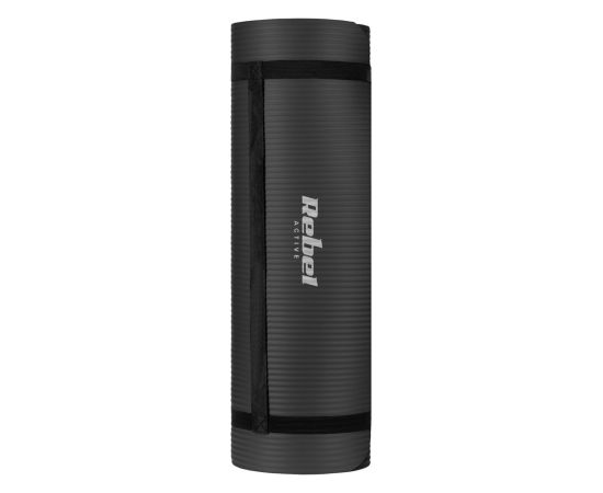 REBEL ACTIVE black gymnastic exercise mat Велосипеды