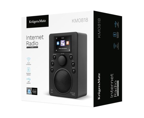 Kruger&matz Krüger&Matz KM0818.1 Internet Radio Black Aудио-видео