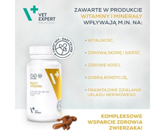 VET EXPERT Multivitamin - vitamin and mineral preparation for dogs and cats - 30 caps. Suņu barība