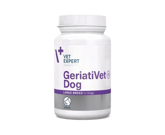 VET EXPERT GeriatiVet Dog Large Breed - supporting preparation for older dogs - 45 caps. Suņu barība