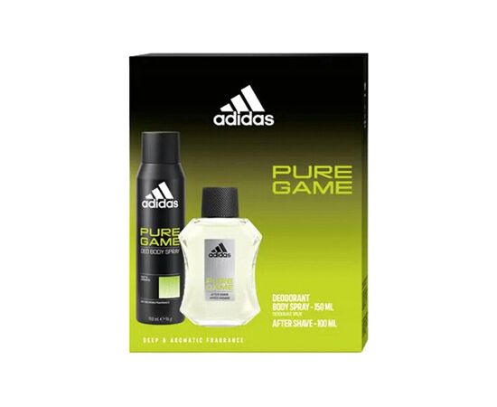 Adidas Pure Game Dárková sada voda po holení 100 ml a deospray 150 ml 100ml Dāvanu komplekti