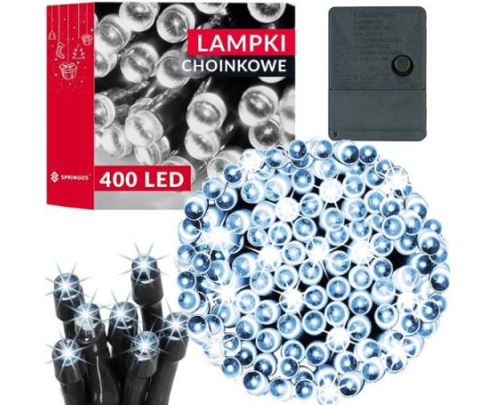 Рождественские гирлянды Springos CL0402 400 Led 27,5 м Ziemassvētku lampiņas, LED virtenes