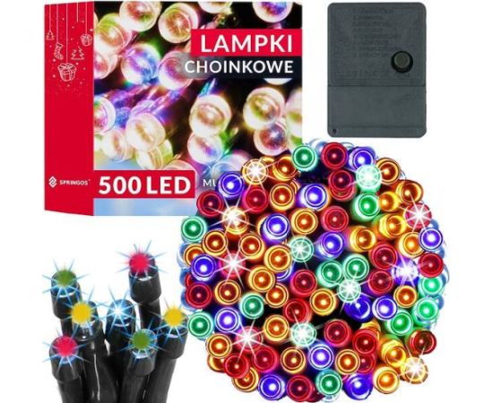 Ziemassvētku lampiņas Springos CL0536 500 Led multicolor 34.5 m Ziemassvētku lampiņas, LED virtenes