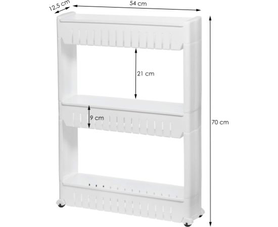 Мобильный шкаф на колёсах – 3‑х полочный контейнер Springos HA1010 Мебель для прихожей