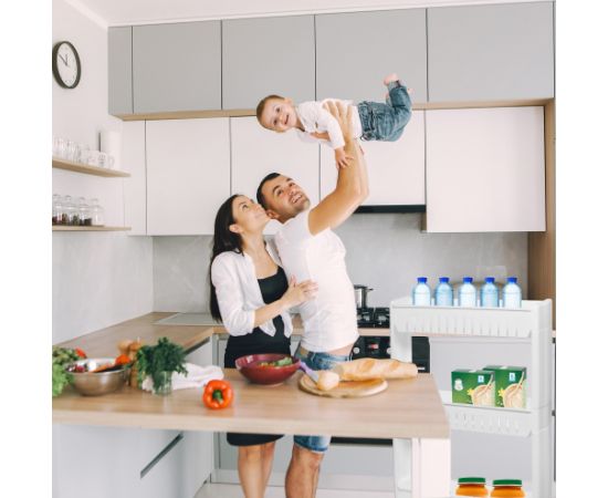 Мобильный шкаф на колёсах – 3‑х полочный контейнер Springos HA1010 Мебель для прихожей