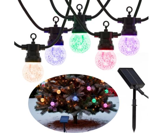 Уличная LED гирлянда лампочки 15 LED мультиколор CL1248 Springos Ziemassvētku lampiņas, LED virtenes