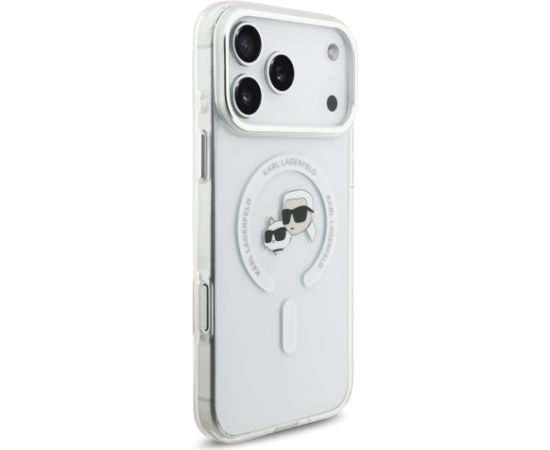 Karl Lagerfeld IML K&CH Heads Metal Frame MagSafe Case Защитный чехол для iPhone 17 Pro Max / прозрачный Чехлы - альтернативные