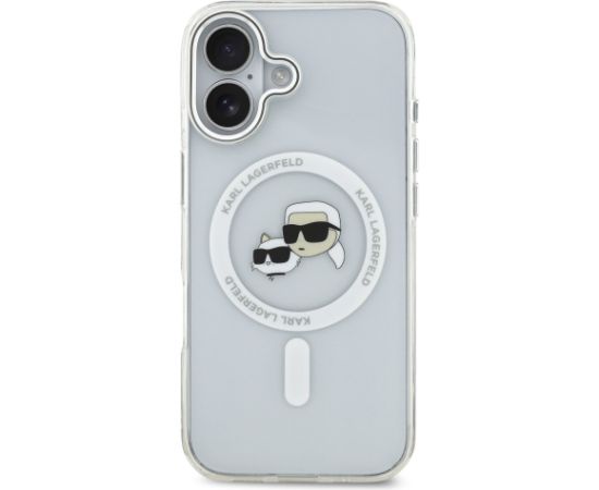 Karl Lagerfeld IML K&CH Heads Metal Frame MagSafe Case Aizsargapvalks priekš iPhone 17 / caurspīdīgs Neoriģinālie Maciņi