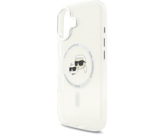 Karl Lagerfeld IML K&CH Heads Metal Frame MagSafe Case Aizsargapvalks priekš iPhone 17 / caurspīdīgs Neoriģinālie Maciņi