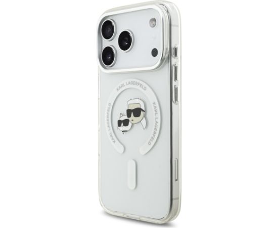Karl Lagerfeld IML K&CH Heads Metal Frame MagSafe Case Защитный чехол для iPhone 17 Pro / прозрачный Чехлы - альтернативные