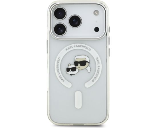 Karl Lagerfeld IML K&CH Heads Metal Frame MagSafe Case Защитный чехол для iPhone 17 Pro / прозрачный Чехлы - альтернативные