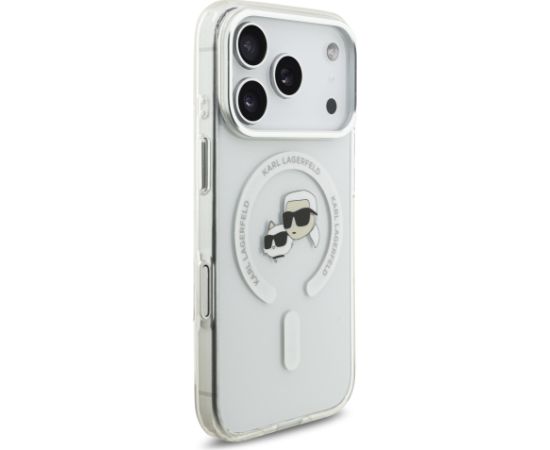 Karl Lagerfeld IML K&CH Heads Metal Frame MagSafe Case Защитный чехол для iPhone 17 Pro / прозрачный Чехлы - альтернативные