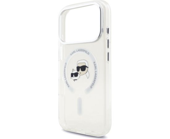 Karl Lagerfeld IML K&CH Heads Metal Frame MagSafe Case Защитный чехол для iPhone 17 Pro / прозрачный Чехлы - альтернативные