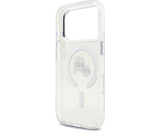 Karl Lagerfeld IML K&CH Heads Metal Frame MagSafe Case Защитный чехол для iPhone 17 Pro / прозрачный Чехлы - альтернативные