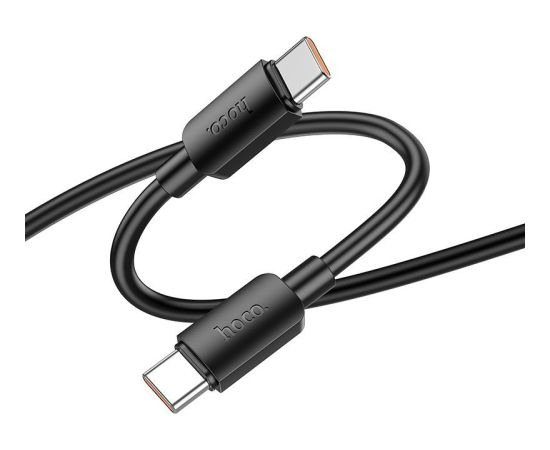 Hoco   Cable USB C to USB C Hoco PD 6A 100W 1 m X96 black Data USB kabeļi