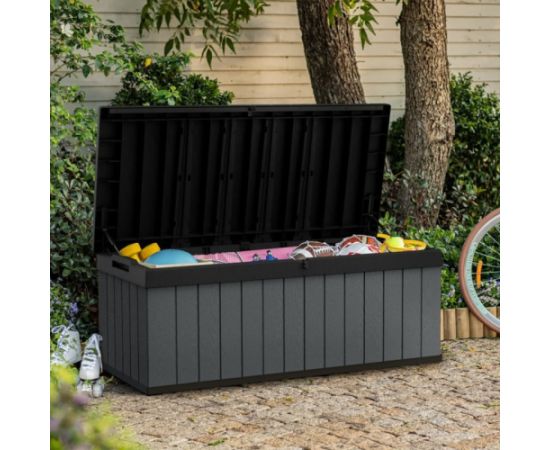 Keter Uzglabāšanas kaste Darwin 380L pelēka Dārza šķūņi  un uzglabāšana